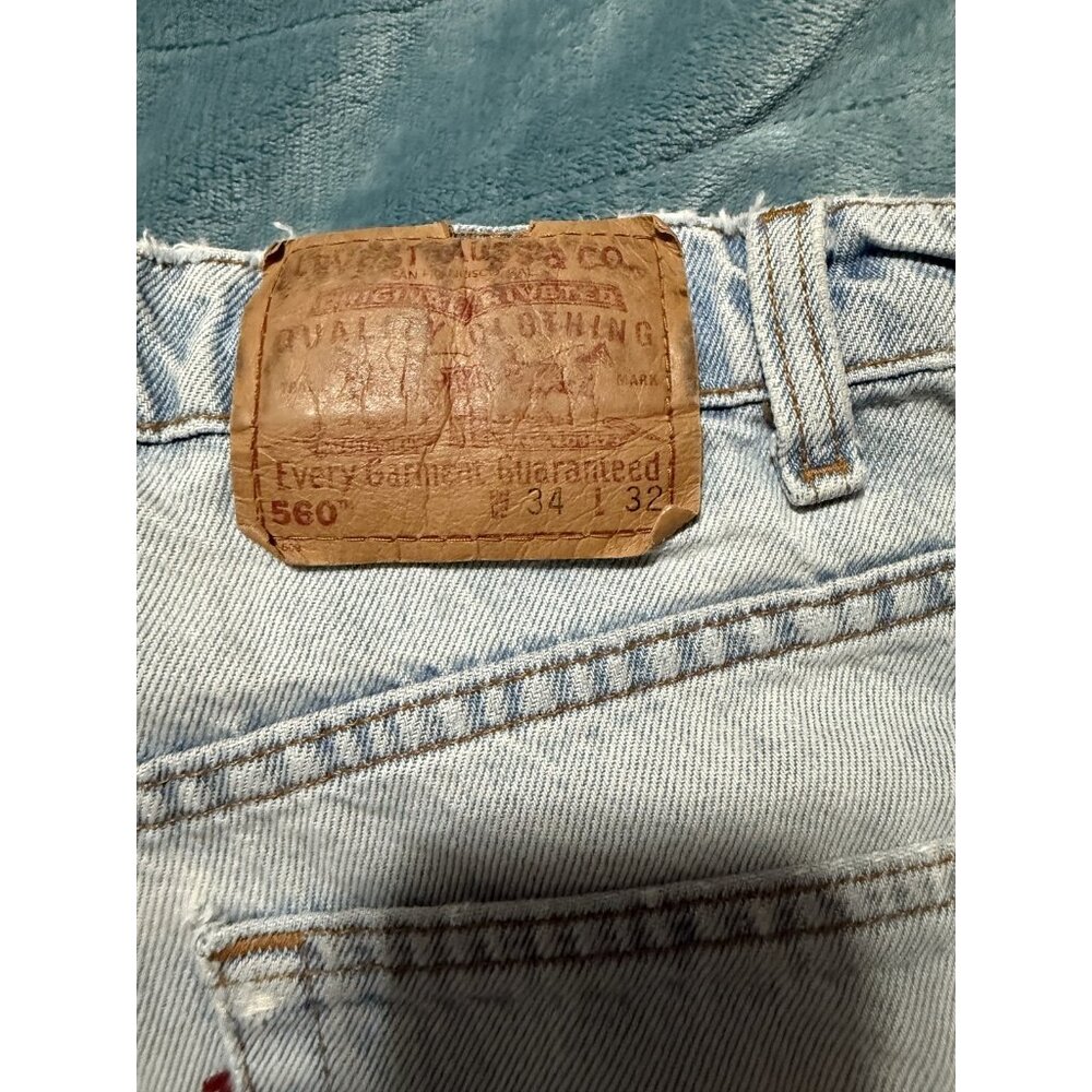 Vintage Levis 560 Jeans Mens‎ 34x32 Loose Fit Tapered Leg Made USA 90s Y2K - Picture 5 of 9